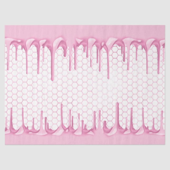 Pink Glam Honeycomb Serie Design #1 Tissue Paper Seidenpapier (Vorderseite)
