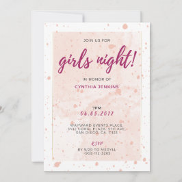 Pink Glam Junggeselinnen-Abschied Einladung