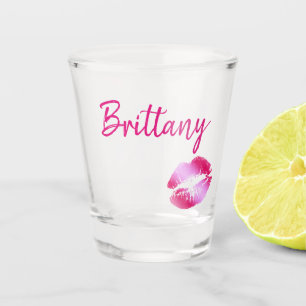 Pink Glam Kisses Schnapsglas