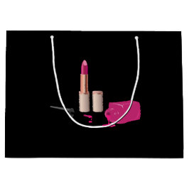Pink Glam Lipstick & Nail Polnische Schönheit Them Große Geschenktüte