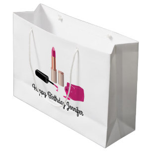 Pink Glam Lipstick & Nail Polnische Schönheit Them Große Geschenktüte