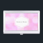 Pink Glamour Lights Chic Business Card Inhaber Visitenkarten Dose<br><div class="desc">Pink Glamour Lights Chic Business Card Inhaber. Passende Visitenkarten verfügbar.</div>