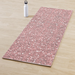 Pink Glitter Funkeln Glamour Mädchen Trendy Modern Yogamatte