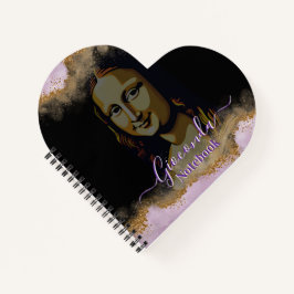 Pink Glitter Leonardo Da Vinci Gioconda Notizbuch
