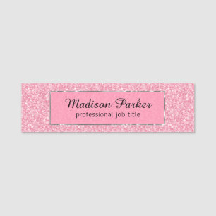 Pink Glitter Namensschild