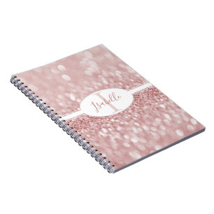 Pink Glitter Personalisiertes Notizbuch Notizblock
