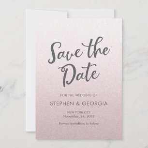 Pink Glittery Rettete unser Datum Hochzeitseinladu Save The Date