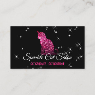 Pink Glitz Glam Starlust Katze Visitenkarte