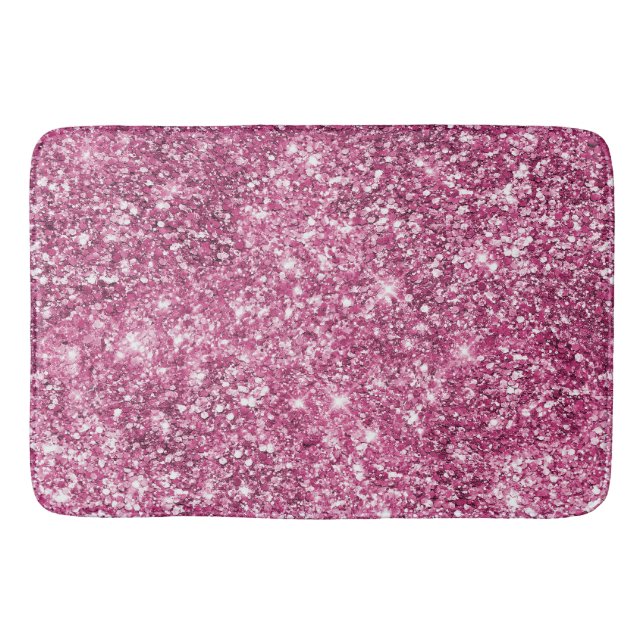 Pink Glitz Glitter Glam Sparkle Badematte (Vorderseite)