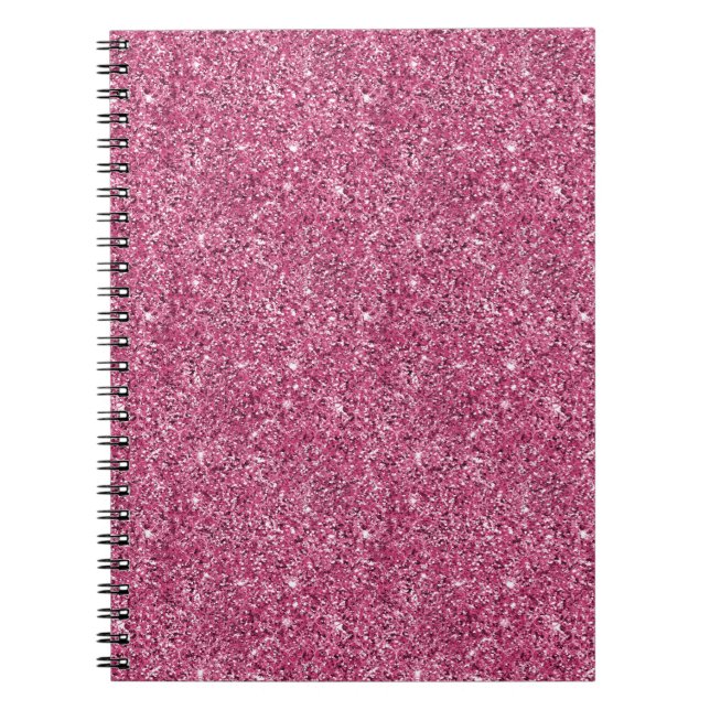 Pink Glitz Glitzer Notizblock (Vorderseite)
