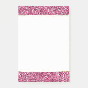 Pink Glitz Glitzer Post-it Klebezettel