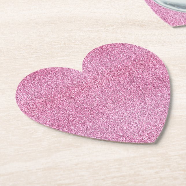 Pink Glitz Glitzer Untersetzer (angewinkelt)