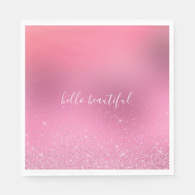 Pink Glitz Serviette (Vorderseite)