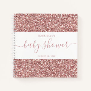 Pink Glitzer Baby Showbook Memory Notizbuch