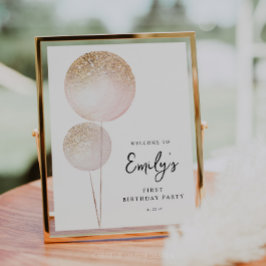 Pink Glitzer Balloons 1 Geburtstagsbudget Willkomm