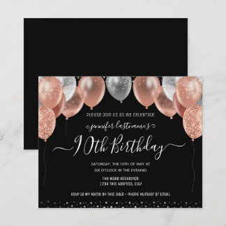 Pink Glitzer Balloons 90. Geburtstagsparty