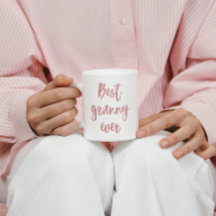 Pink Glitzer Calligraphy Best Granny Ever