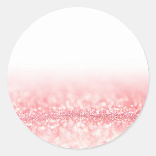 Pink Glitzer Custom Trendy Runder Aufkleber