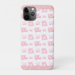 Pink Glitzer Girl Power Bling Glam Girl Case-Mate iPhone Hülle