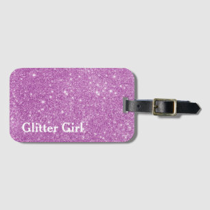 Pink Glitzer Girl Zeige deinen Sparkeil Gepäckanhänger
