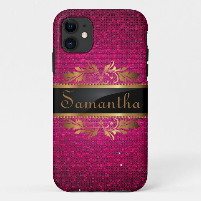 Pink Glitzer iPhone 5 Mate Barely There™ Case (Rückseite)