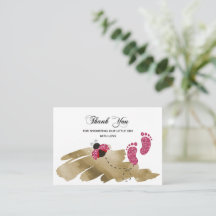 Pink Glitzer Ladybug Vielen Dank