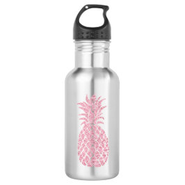 Pink-Glitzer-Look Ananas Trinkflasche