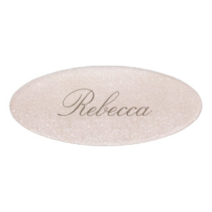 Pink Glitzer Mitarbeiter Magnetname Markierung Namenschild