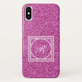 Pink Glitzer Monogramm iPhone X Gehäuse Case-Mate iPhone Hülle