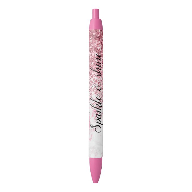 Pink Glitzer Pen Kugelschreiber (Vorderseite Vertikal)