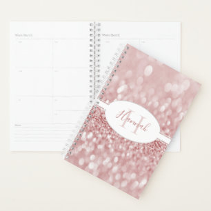 Pink Glitzer Personalisieren Planer