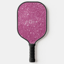 Pink Glitzer Skriptname Pickleball Paddel Pickleball Schläger