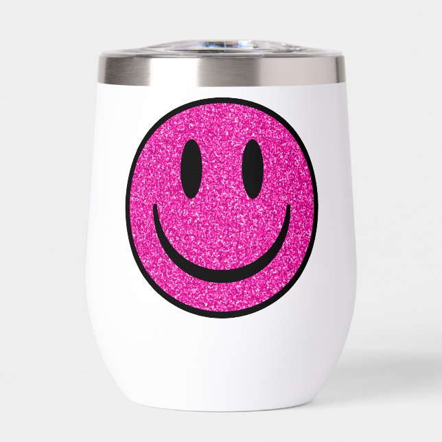 Pink Glitzer Smile Face (Vorderseite)