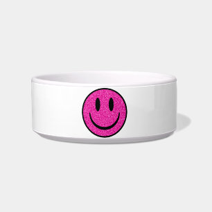 Pink Glitzer Smile Face Napf