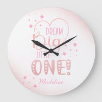 Pink Glitzer Starry Dream Big Little One Heart