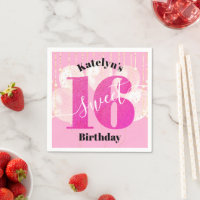 Pink Glitzer Sweet 16 Birthday Balloons Script