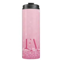 Pink Glitzer Thermal Tumbler mit benutzerdefiniert Thermosbecher