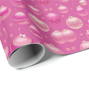 Pink Glitzer Weihnachtsball Weihnachtsgeschenk Geschenkpapier