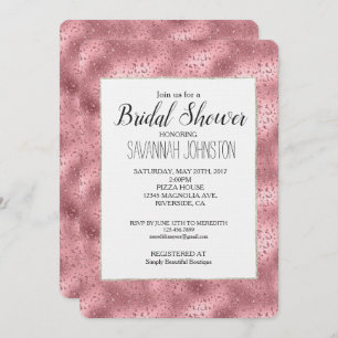 Pink Glitzy Cheetah Print Brautparty Einladung