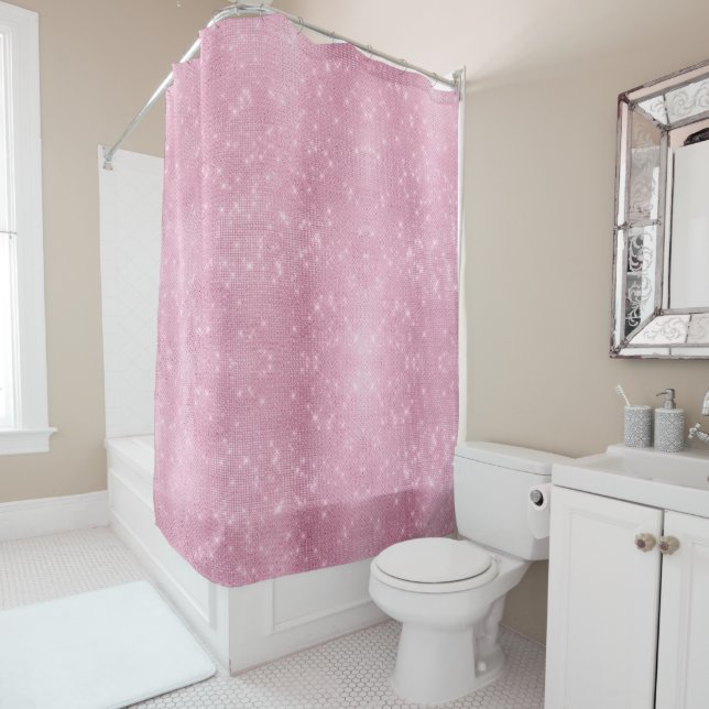 Pink Glitzy Chic Glam Sparkle Duschvorhang (Beispiel)
