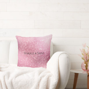 Pink Glitzy Sparkle Personalisiert Kissen