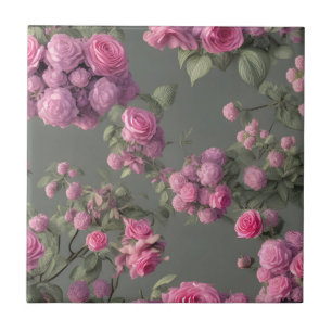 Pink Glorious Rose Blumendekorative Keramik Tile Fliese