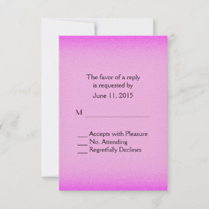 Pink Glow UAWG RSVP Karte