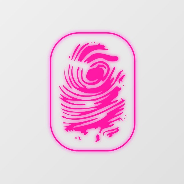 Pink Glows Fingerprint Window Cloning Fensteraufkleber (Blatt)