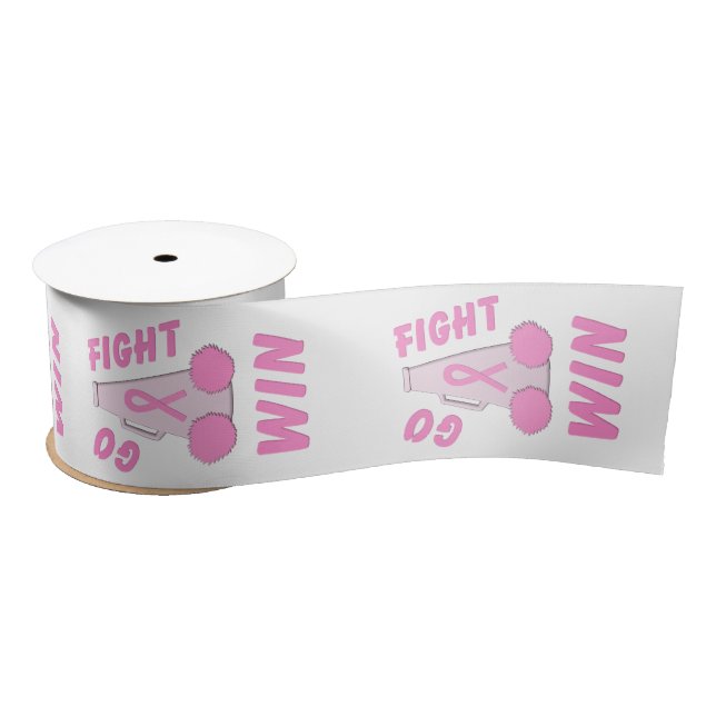 Pink Go Fight Win Megaphone Satinband (Spule)