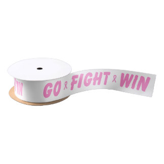 Pink Go Fight Win Satinband