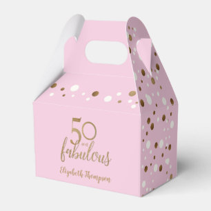 Pink Gold 50 & fabelhafte Geburtstagsbox Confetti Geschenkschachtel