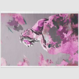 Pink Gold Abstrakt Lion Decoupage Seidenpapier
