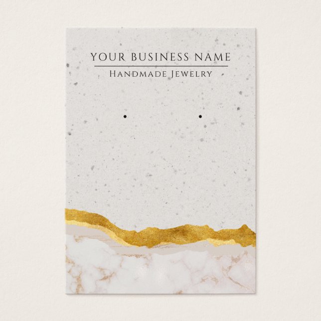 Pink Gold Abstrakt Modern Earring Display Cards (Vorderseite)