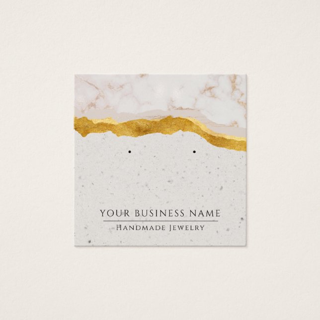 Pink Gold Abstrakt Modern Earring Display Cards (Vorderseite)